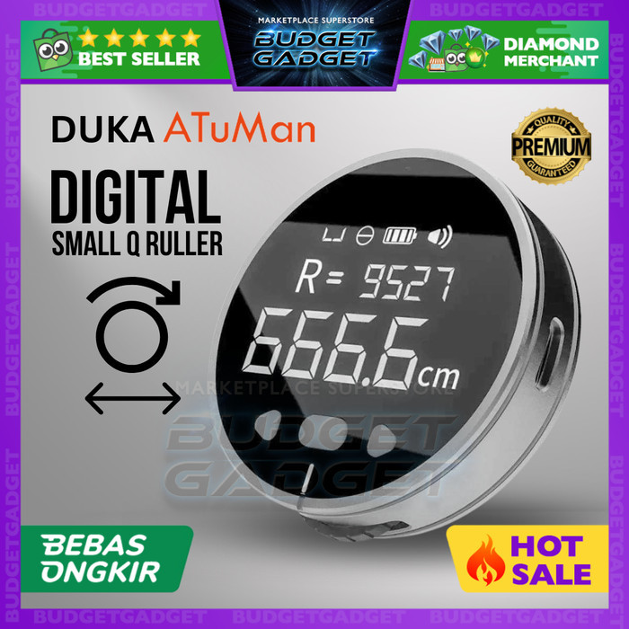 

TERLARIS! Original DUKA Small Q Ruler Penggaris Digital Meteran LCD Screen