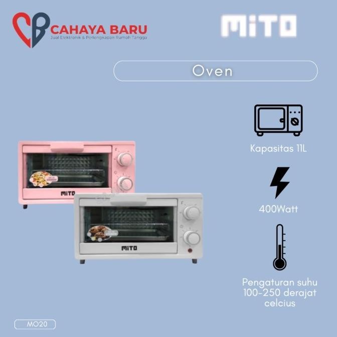 Mito Oven Listrik Mini Electric Oven Mito Mo 20 Kapasitas 11 Lt