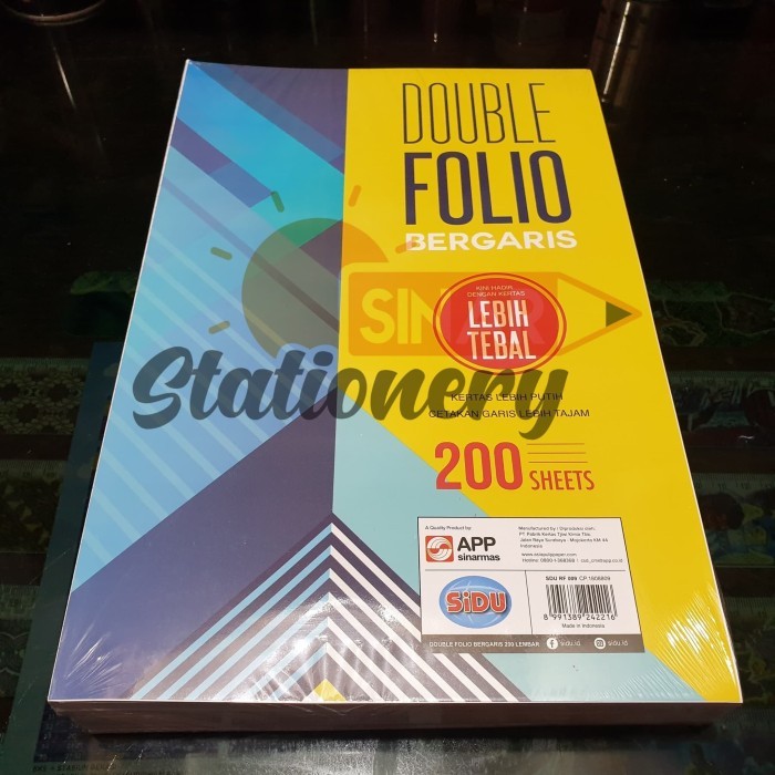Kertas double folio garis isi 200 sidu