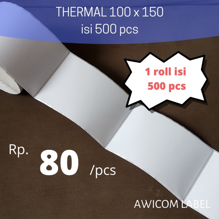 

TERBARU! Label Barcode Direct Thermal 100 X 150 mm 100x150 4x6" A6 isi 500