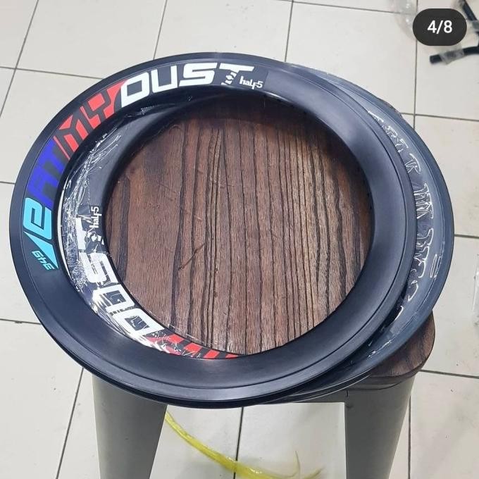 RIMS folding GT half5 hitam silver 349 406 451 harga sepasang