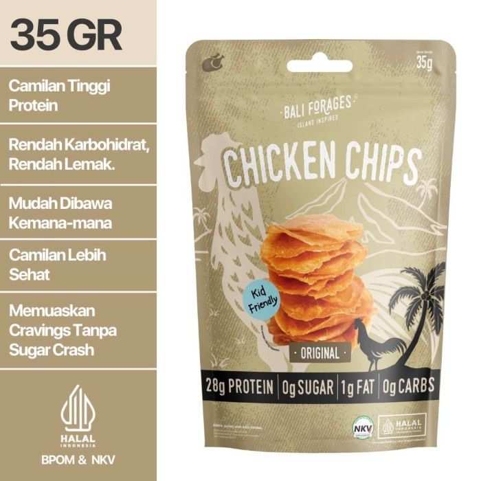 

Chicken Chips Original Crispy Bali Forages Keripik Daging Ayam Krispi