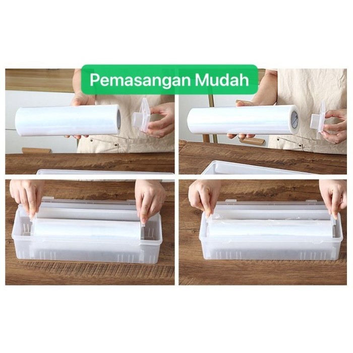 

Dispenser Pemotong Plastik Wrap Model Simple Foil Cutter Box Plastik