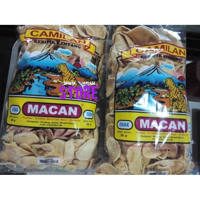 

Keripik Kentang Cap Macan khas kota batu/Keripik Kentang Legendaris