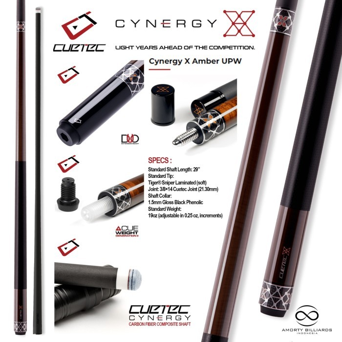 Cuetec X Amber - UPW / Stick Play Billiard