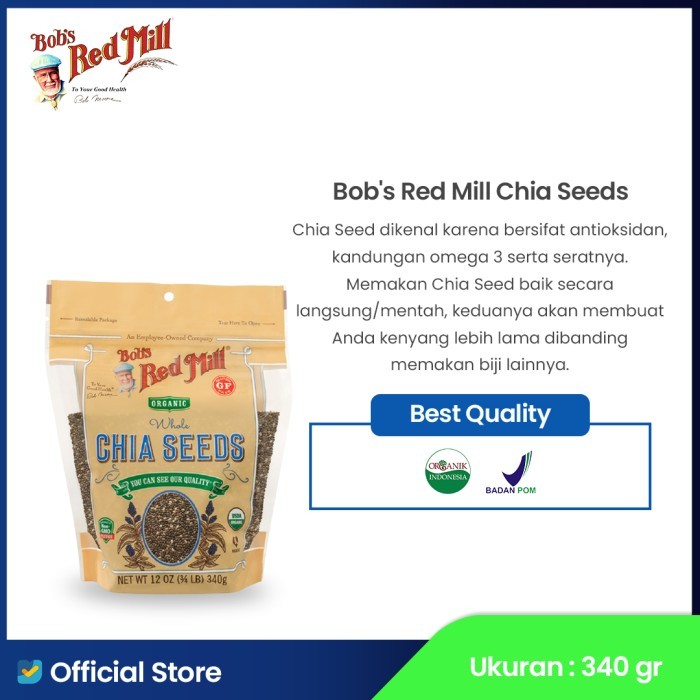 

BOB'S RED MILL ORGANIC WHOLE CHIA SEEDS 340 GR