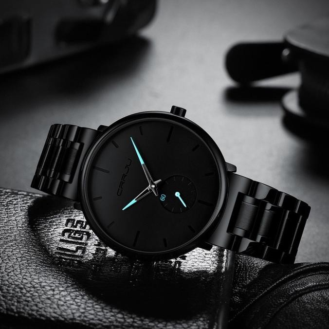 Jam Tangan Pria CRRJU olahraga Model 2150 Fashion Penjualan Panas Terlaris