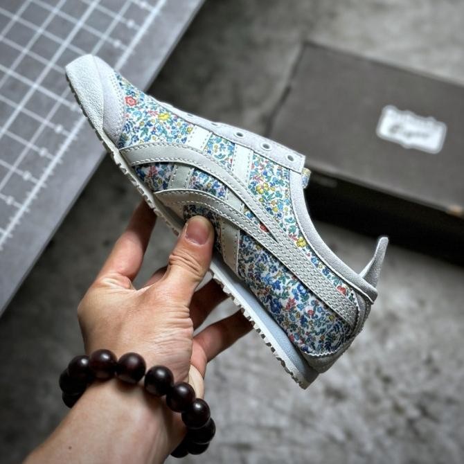 Sepatu Slip On Wanita OnitsukaTiger Flower Blue ORIGINAL BS01