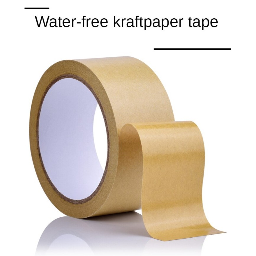 

TERBARU 1 Rol 23M Selotip Kertas Kraft Cokelat Dibundel Perekat Seloti