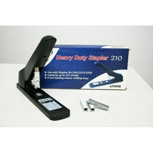 

perkakas Stapler Etona Heavy Duty 210 alat staples jilid max 210 lem