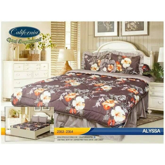 Bedcover Set My Love California Ori 180X200 Rumbai Motif Bunga Lembut #Gratisongkir #Sale #Discount