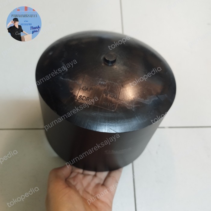 END CAP HDPE / DOP PN10 FITTING HDPE 160mm ( 6" INCH ) / END CUP HDPE