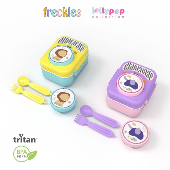 Freckles Lollypop Speaker Lunch Box Tritan Lunch Box BPA FREE