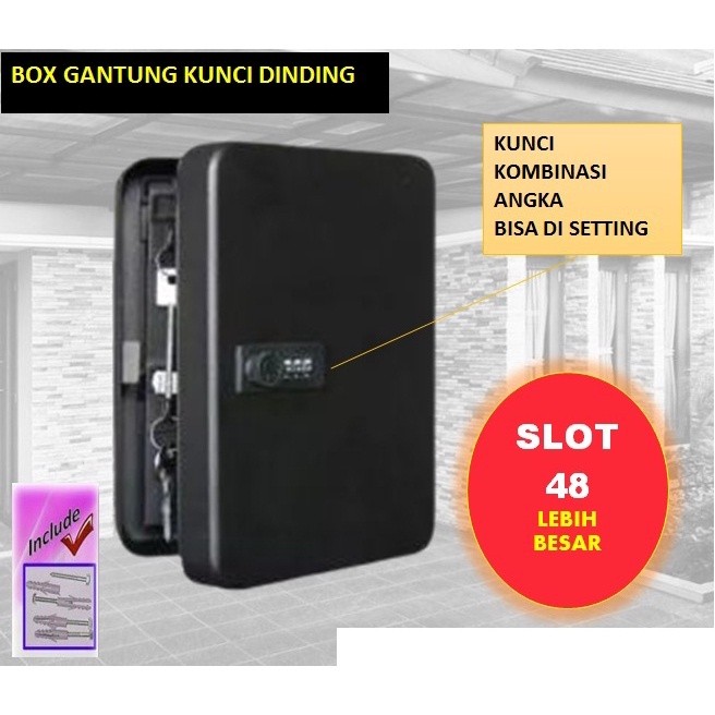 Gratis Ongkir Wall Key Box Zehn Tempat Penyimpanan Kotak Kunci Slot Kunci Tempat Penyimpanan Box