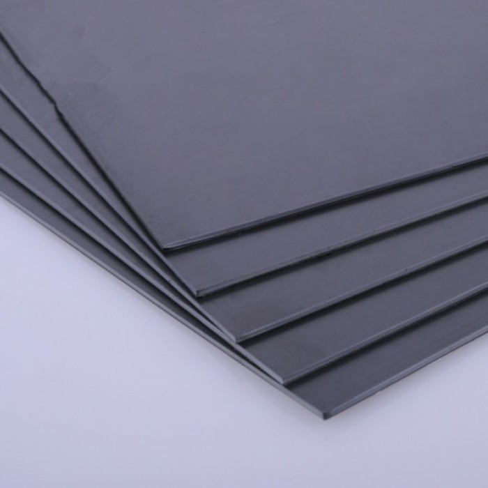 Plat PVC gray 80mm x 100mm tebal 2mm plat pvc potongan 2mm