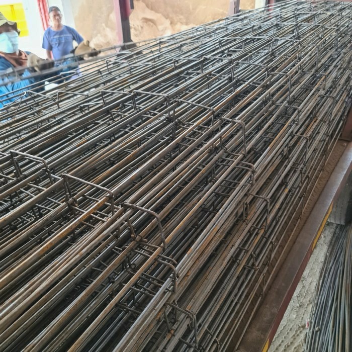 Tiang Besi Jadi 3 Meter 8x12 Kolom Praktis Beton Sloof Cor Instan