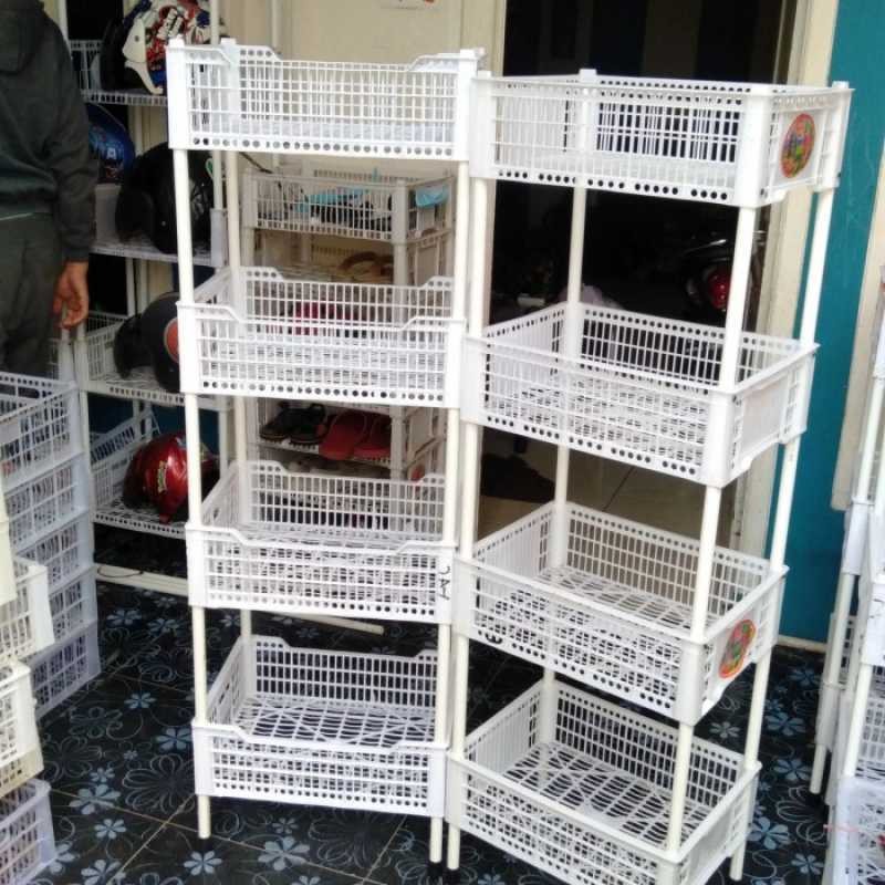 Awet Rak Susun Serbaguna Rak Susun Kranjang Buah Rak Makanan Rak Jualan Rak Warung Murah Rak 4 Susun