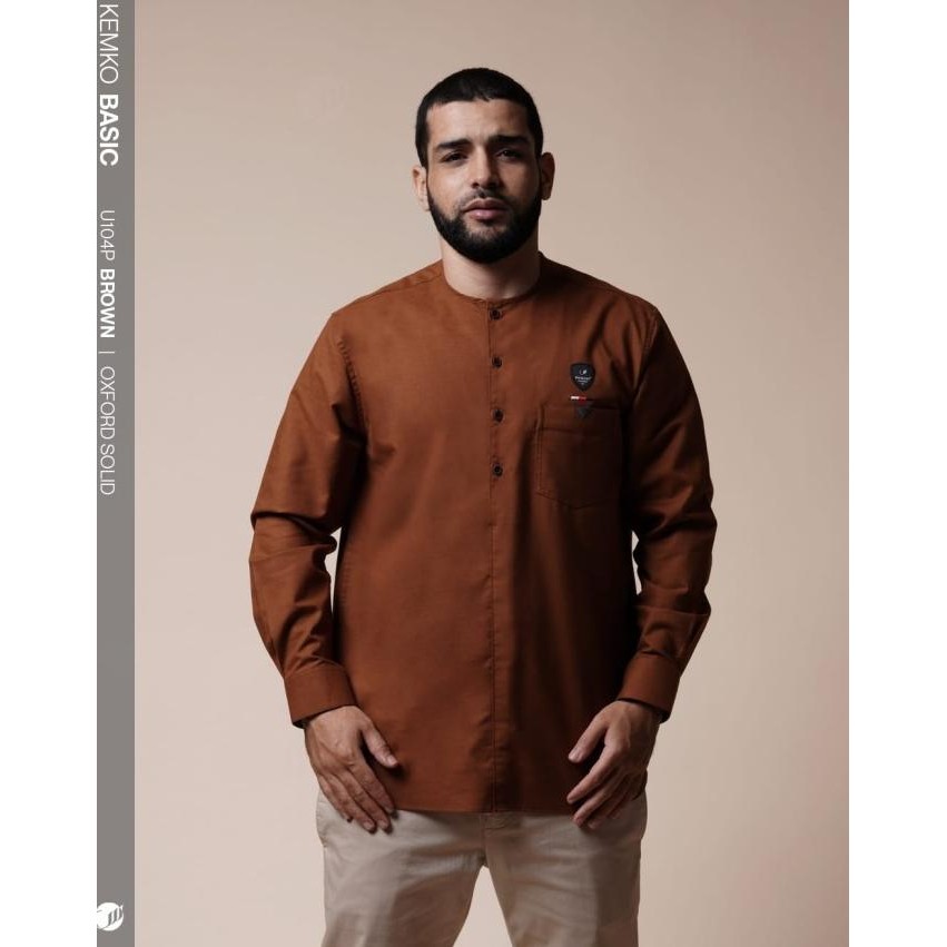 SAMASE Kemko Basic U104P Kemeja Koko Pria Dewasa Lengan Panjang Putih Terlaris