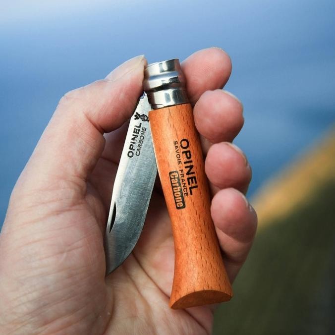 pisau lipat opinel folding knife carbon no 6 7 8 9 10 12 Terlaris