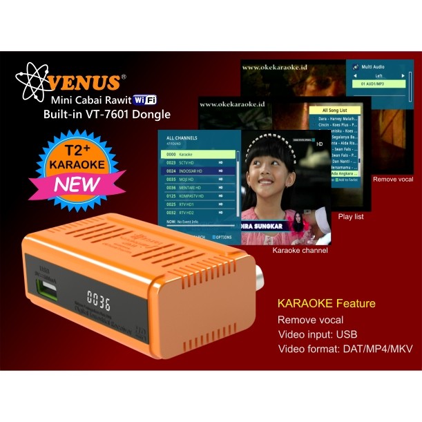 Set Top Box TV Digital Venus Cabai Rawit ni Inside Dongle WiFi