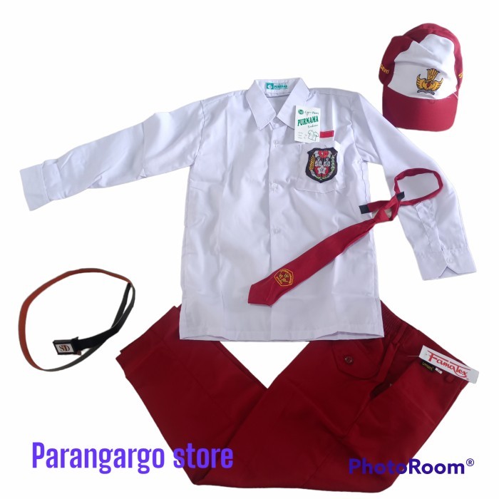 seragam sd merah putih panjang cowok
