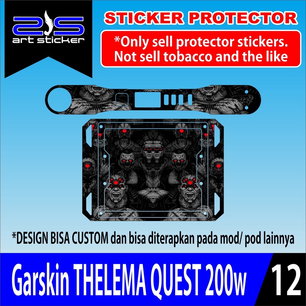 

*PromoTerjangkau* Telema Quest 200w Black Robot Garskin Wrap Stiker Premium / X Casing Case COD