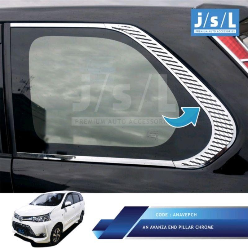 Avanza Xenia 2013 - 21 List Lis Kaca Samping End Pilar Chrome Jsl