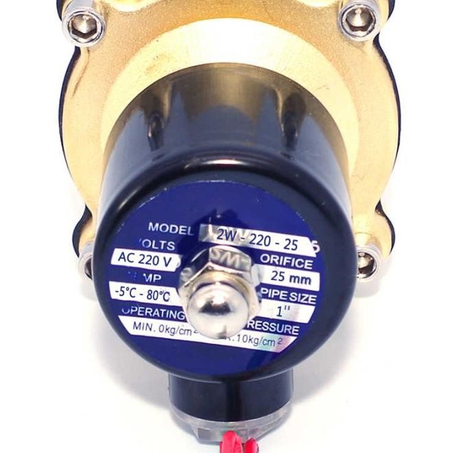 Selenoid Valve 2 Way 1 Inch Selenoid Water Valve Kran Elektrik 220V