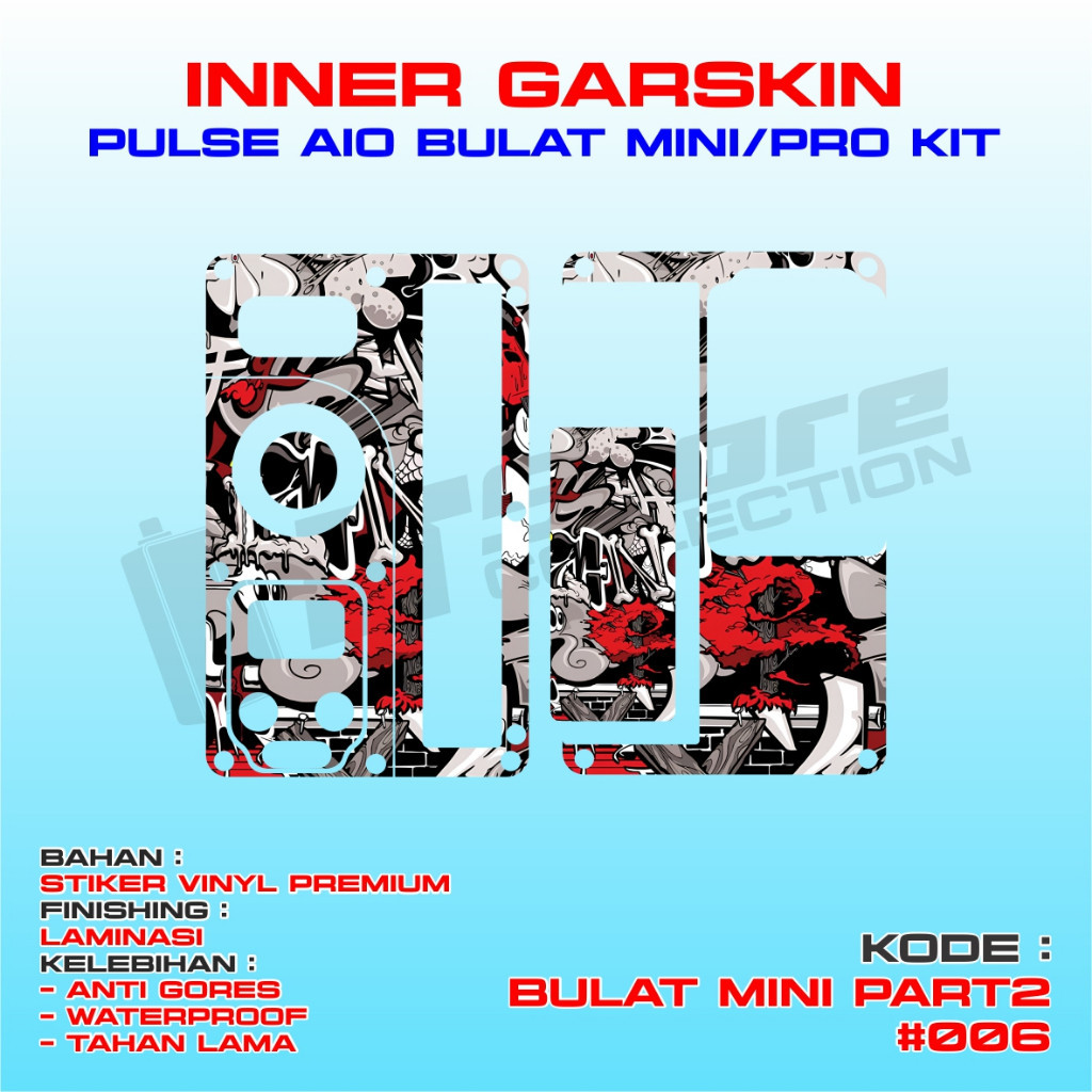 

*PromoTerjangkau* Arstore Stiker Inner Bulat Minipro Garskin Wrap Premium / X Casing Case COD