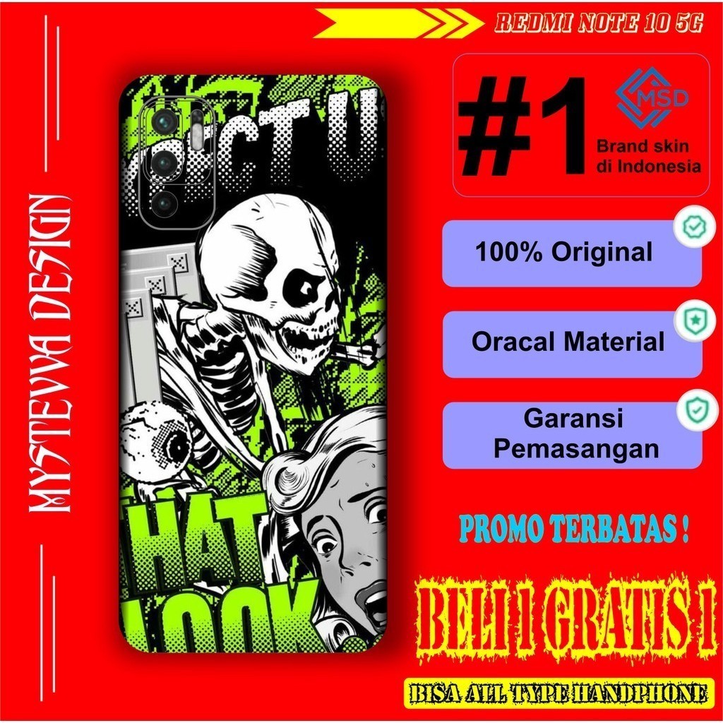 

*PromoTerjangkau* Xiaomi Redmi Note 10 5G Garskin Wrap Stiker Premium / X Casing Case COD