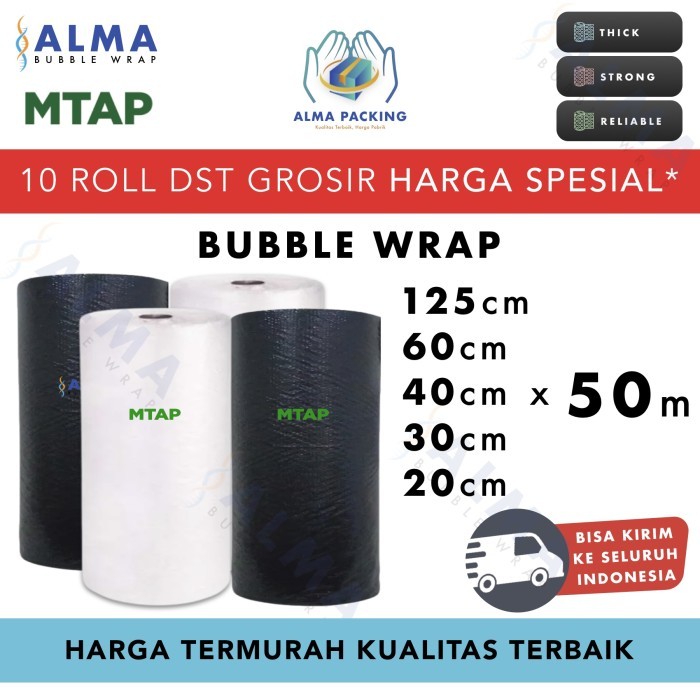 

Plastik Bubble Wrap 50 Meter Bubblewrap MTAP PREMIUM ROLL TERMURAH GROSIR