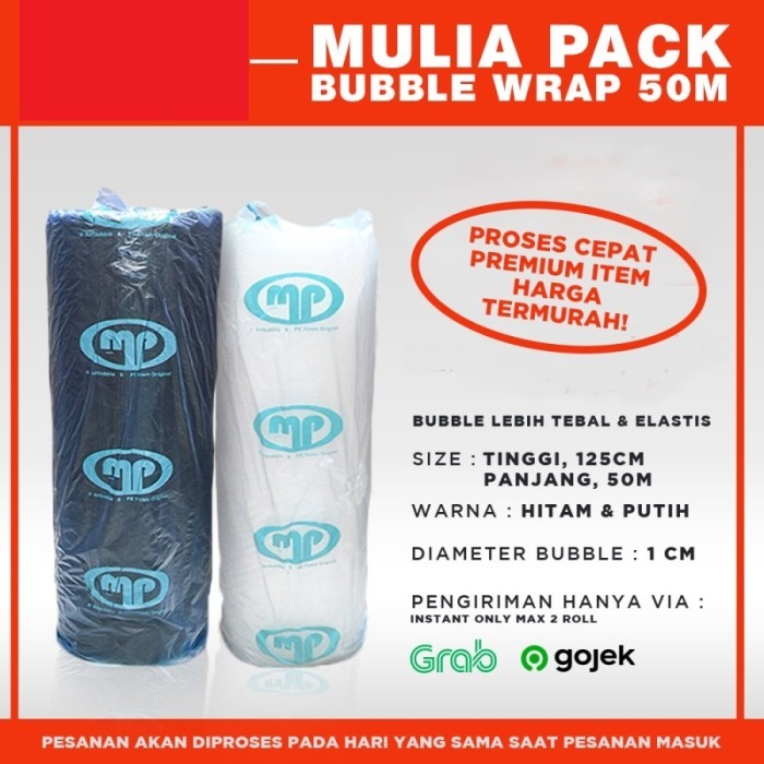 

(GOJEK/GRAB) BUBBLE WRAP MP/PLASTIK BUBLE PACKING MULIAPACK 125CMX50M