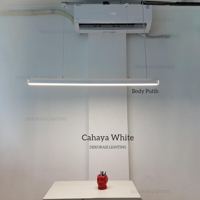 Lampu Gantung Hias Plafon Panjang Hitam Putih Led Decor Rumah Kantor Murah
