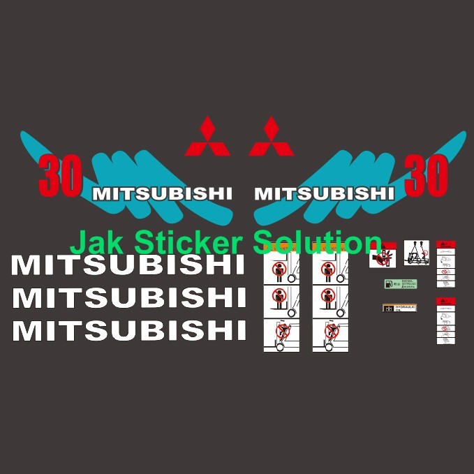 Stiker Forklift Mitsubishi 30 (3 Ton)