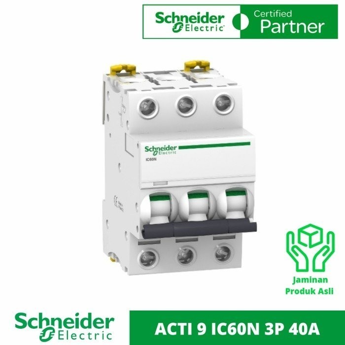Pasti Aman Kak Mcb 3P 40A 3 Phase 40 Ampere Original Sni Schneider Ic60N 3Pas 40Amper