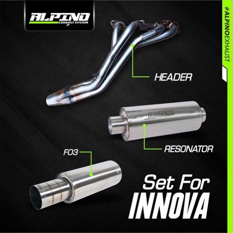 Knalpot Alpino Exhaust Fullset Untuk Inova Bensin