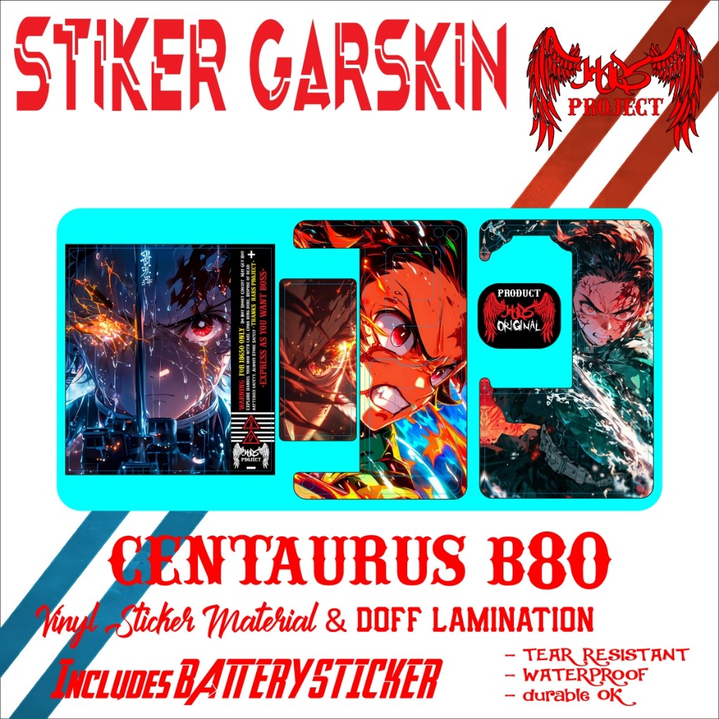 

*PromoTerjangkau* Stiker Kimetsu New E B80 Bonus Batterai Garskin Wrap Premium / X Casing Case COD