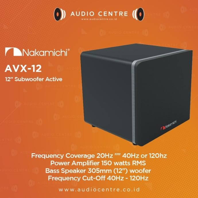 Promo Nakamichi Avx12 ( Avx-12 ) Subwoofer Active - Hitam