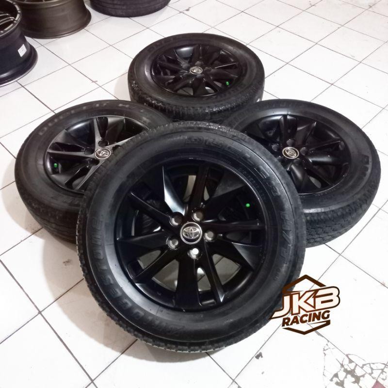 Velg Mobil Bekas Standar Toyota Innova Reborn R16 + Ban 2Pcs Bridgestone 205/65 R16