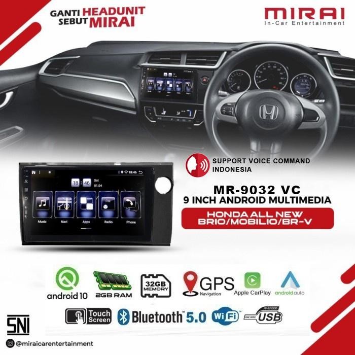 Double Din Mirai 9 Inch 9032 Vc Frame Brio Mobilio Brv