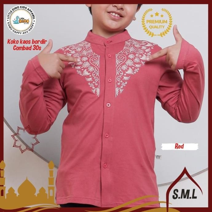 Koko Kaos Lengan Panjang Anak Laki Laki Muslim Remaja By Little Dino