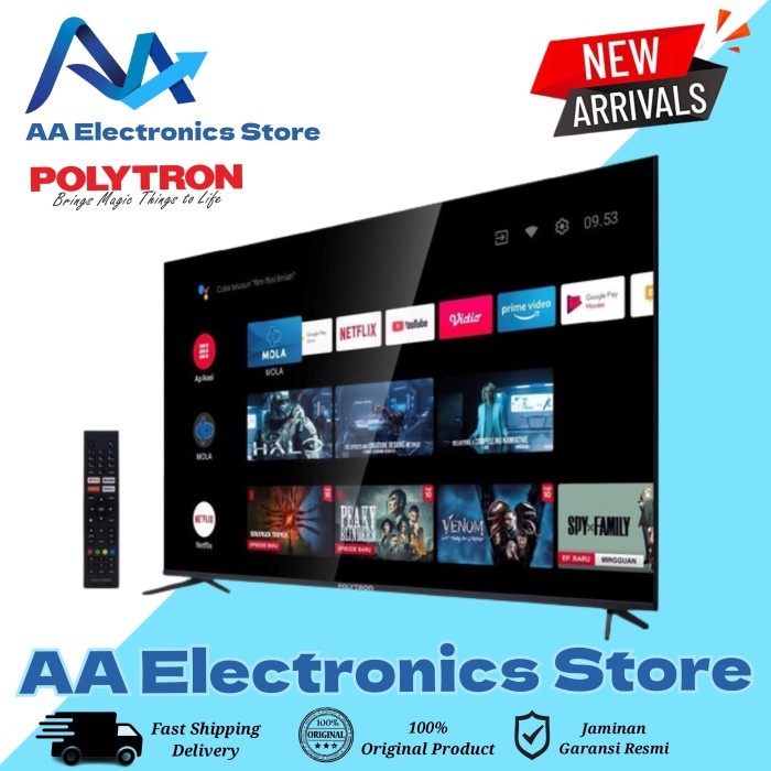 Polytron Pld 65Ug9959 Smart Android Tv 65 Inch 4K Uhd Pld65Ug9959