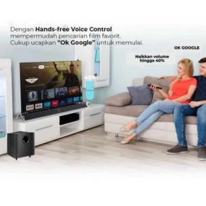 Polytron Pld43Bug5959 Led Tv 43 Inch Uhd 4K Android Tv Pld 43Bug5959