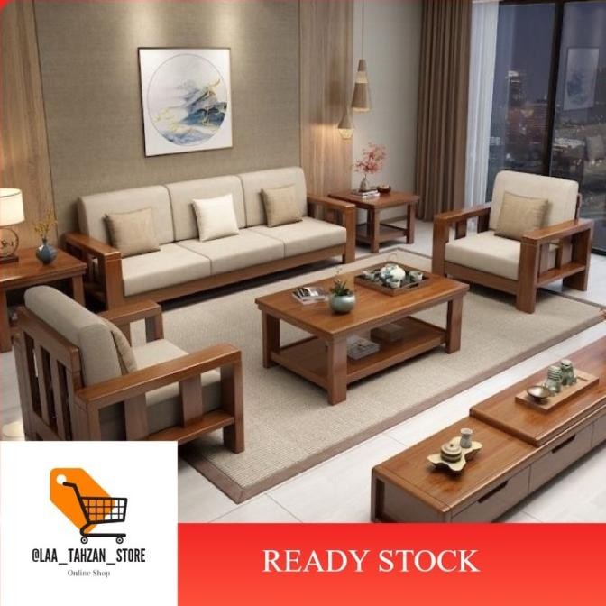 Kursi Tamu Kayu Jati Minimalis / Meja Tamu Jepara Kursi Rumah Furniture Rumah Ruang Tamu