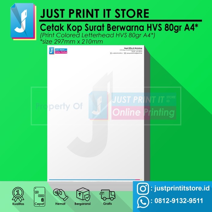 

Print / Cetak Kop Surat Berwarna HVS 80gr A4