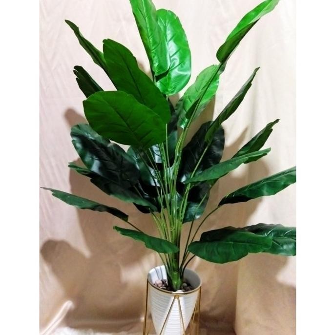 Pohon Pisang Jumbo Artificial X24 +FREE POT+ BATUAN ALAM