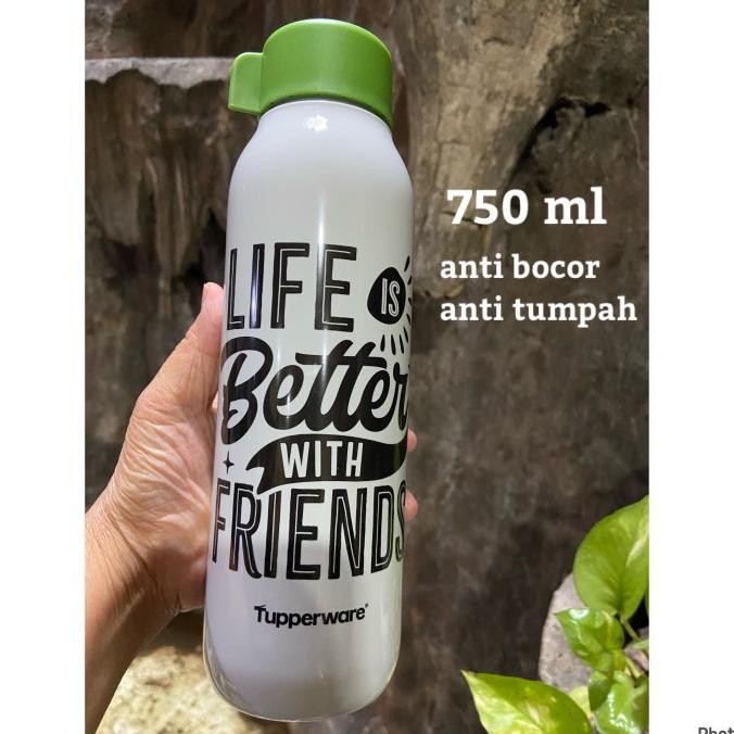 Tupperware Eco men Black / botol minum 750 ml Terlaris