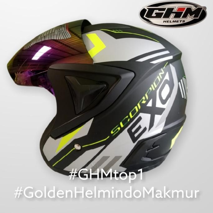 Helm Vista GHM Dewasa motif EXO Kaca Pelangi SNI murah Terlaris