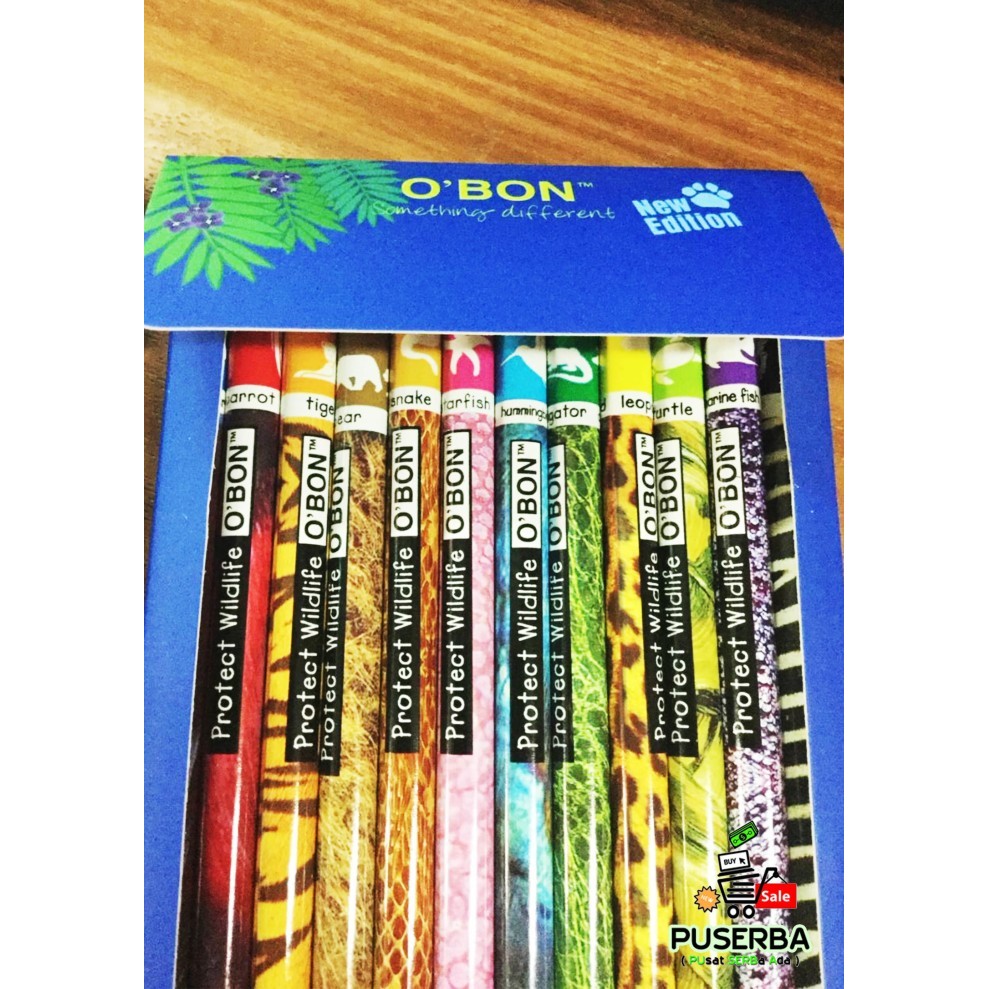 

Pensil Warna isi 12 pcs O'Bon Wildlife - 12 pcs Wild Colour Pencils