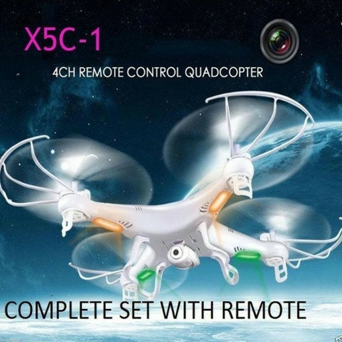 Mainan Pesawat Remot Control RC Drone Hs-X5C 1 2.4GH Dron Murah